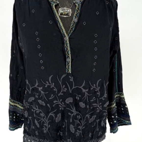 Johnny Was Black Peasant Blouse - Picture 5 of 16